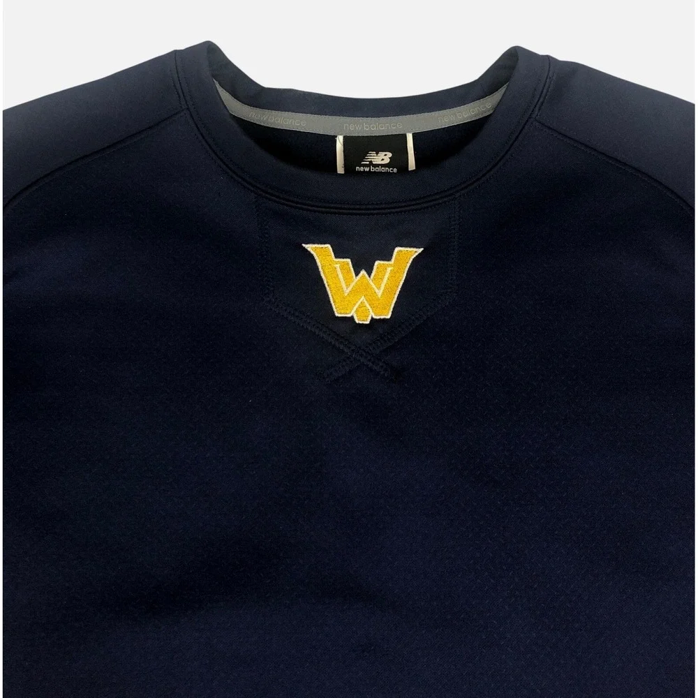 New Balance West Virginia Mountaineers‎ Navy Blue Performance Sweatshirt Mens M